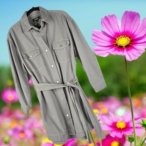 Missguided Oversized Denim Shirt Dress